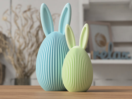 Duo de Ovos de Páscoa Japandi Decorativos