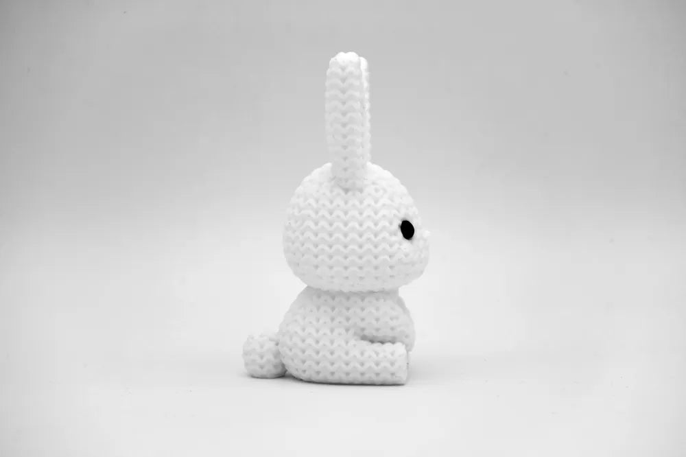 Coelho de Páscoa com textura de tricô