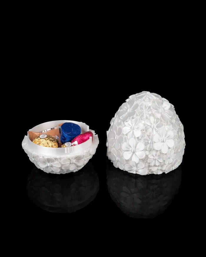 Daisy Bloom – Container Decorativo em Formato de Ovo Floral