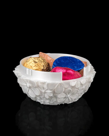 Daisy Bloom – Container Decorativo em Formato de Ovo Floral